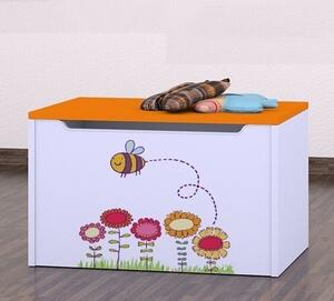 Box na hračky Happy - včelka Barva: oranžová