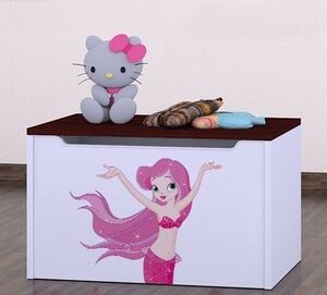 Box na hračky Happy - mořská víla Barva: růžová