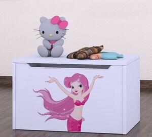 Box na hračky Happy - mořská víla Barva: růžová