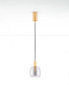LED zlato-kouřový designový lustr Imatia
