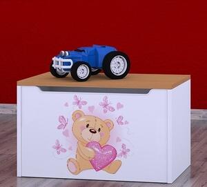 Box na hračky Happy - zamilovaný medvídek Barva: oranžová