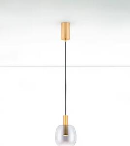 LED zlato-kouřový designový lustr Imatia