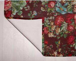 Červený běhoun s příměsí bavlny Velvet Atelier Still Life, 55 x 135 cm