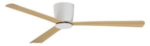 NOVA LUCE stropní ventilátor DELL tělo z hliníku dřevo a matná bílá 3ABS dřevěné listy 9952335