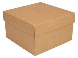 Úložná krabice s víkem 250x250x150 mm, kraftová