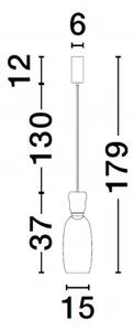 LED zlato-oranžový designový lustr Pluma – Zlatá