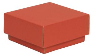 Dárková krabička s víkem 100x100x50/40 mm, korálová