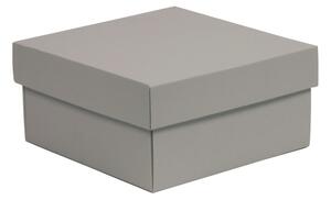 Dárková krabička s víkem 200x200x100/40 mm, šedá