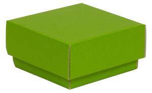 Dárková krabička s víkem 100x100x50/40 mm, zelená
