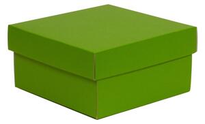 Dárková krabička s víkem 200x200x100/40 mm, zelená