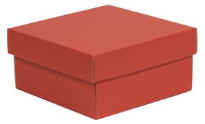 Dárková krabička s víkem 200x200x100/40 mm, korálová