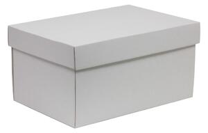 Úložná/dárková krabice s víkem 300x200x150/40 mm, bílá