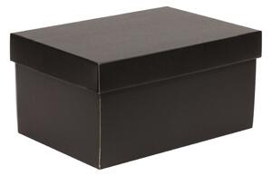 Dárková krabička s víkem 300x200x150 mm, černá
