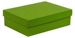 Úložná/dárková krabice s víkem 350x250x100/40 mm, zelená