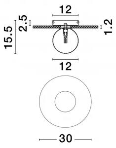 Černo-bílé designové stropní svítidlo Idor