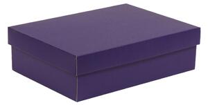 Úložná/dárková krabice s víkem 350x250x100/40 mm, fialová