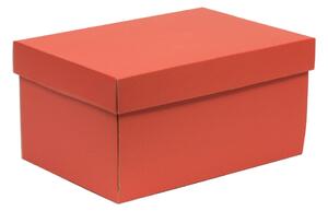 Úložná/dárková krabice s víkem 300x200x150/40 mm, korálová