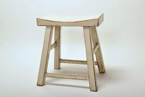 Hitra Dřevěná stolička/sedlo bílá (39061002)