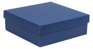 Úložná/dárková krabice s víkem 300x300x100/40 mm, modrá