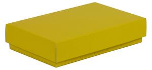 Dárková krabička s víkem 250x150x50/40 mm, žlutá