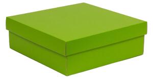 Úložná/dárková krabice s víkem 300x300x100/40 mm, zelená