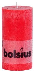 Bolsius Rustic Válec 68x130 červená svíčka