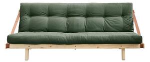 KARUP DESIGN Variabilní pohovka Jump Clear lacquered/Olive Green 70 × 203 × 106 cm