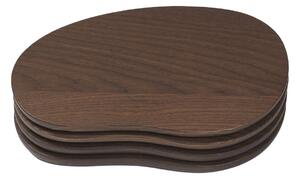 FERM LIVING Sada prkének Cairn Small, sada 3 ks, Dark Brown