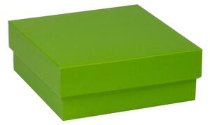 Dárková krabička s víkem 200x200x70/40 mm, zelená