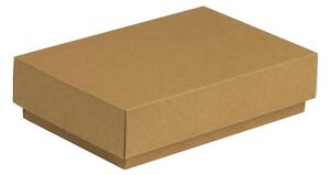 Dárková krabička s víkem 200x125x50/40 mm, hnědá - kraftová