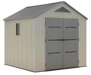 Plastový domek na nářadí Boston 2,5 x 2,46 m CoverTech šedý