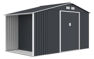 Skagen kovový domek na nářadí s kůlnou na dřevo 3,4 x 1,9 m Store Boss antracitový
