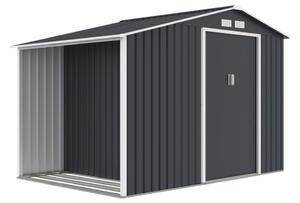 Skagen kovový domek na nářadí s kůlnou na dřevo 2,8 x 1,9 m Store Boss antracitový