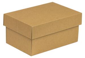 Dárková krabička s víkem 200x125x100/40 mm, hnědá - kraftová