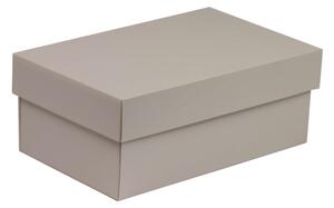 Dárková krabička s víkem 250x150x100/40 mm, šedá