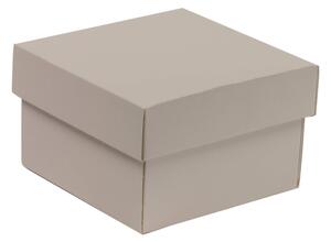 Dárková krabička s víkem 150x150x100/40 mm, šedá