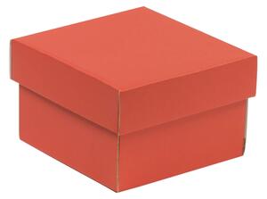 Dárková krabička s víkem 150x150x100/40 mm, korálová