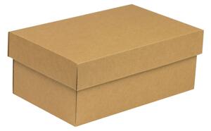 Dárková krabička s víkem 250x150x100/40 mm, hnědá - kraftová