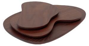 FERM LIVING Sada prkének Cairn, sada 3 ks, Dark Brown