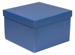 Úložná/dárková krabice s víkem 300x300x200/40 mm, modrá
