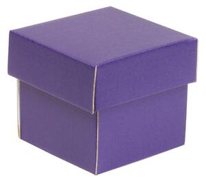 Dárková krabička s víkem 100x100x100/40 mm, fialová