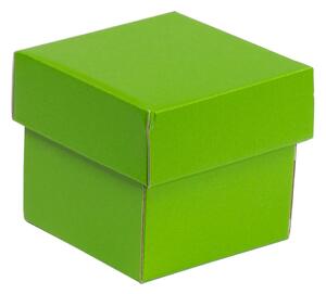 Dárková krabička s víkem 100x100x100/40 mm, zelená