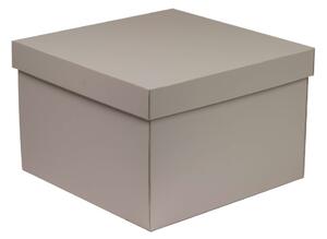 Úložná/dárková krabice s víkem 300x300x200/40 mm, šedá