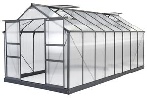 Hliníkový skleník Azalia 2,5 x 4,9 m CoverTech antracitový