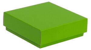 Dárková krabička s víkem 150x150x50/40 mm, zelená