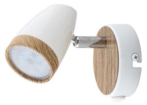 Rabalux 5564 KAREN - Bodové LED svítidlo v bílé barvě s imitací dřeva, s vypínačem, LED 4W, 3000K (Moderní LED bílá jednobodovka s vypínačem)