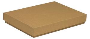 Úložná/dárková krabice s víkem 350x250x50/40 mm, hnědá - kraftová