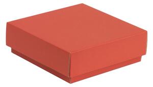 Dárková krabička s víkem 150x150x50/40 mm, korálová