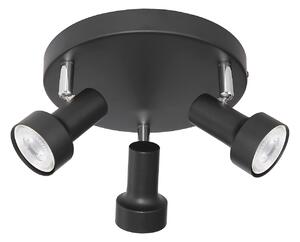 Rabalux KONRAD přisazené stropní bodové svítidlo 3x50W | GU10 | IP20 - nastavitelné, černá