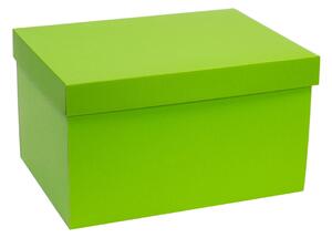 Úložná/dárková krabice s víkem 350x250x200/40 mm, zelená